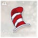 Cat Hat Feltie Digital Design File - red, white, black