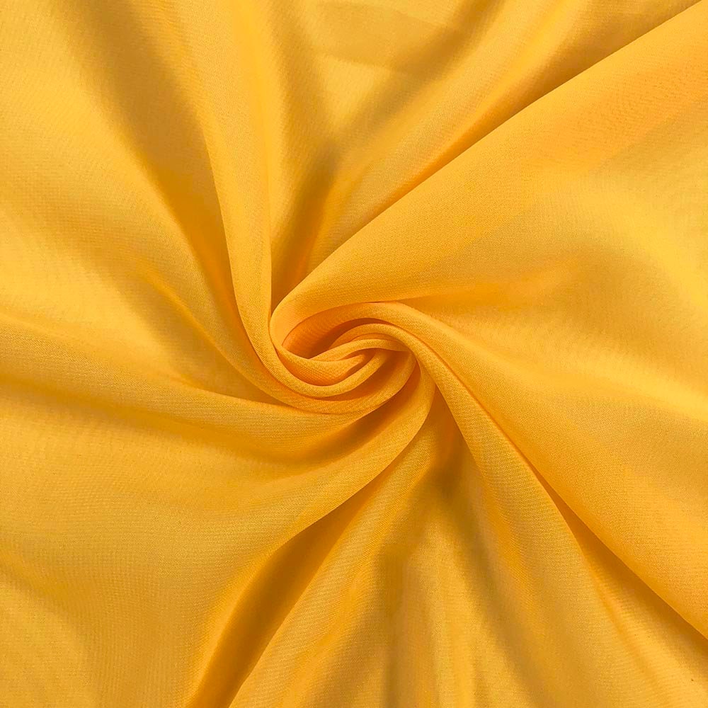 Sunflower Yellow Chiffon Fabric Polyester All Solid Colors