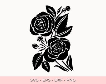Flower silhouette | Etsy