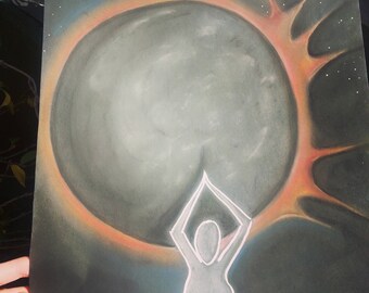Goddess Chalk Drawing