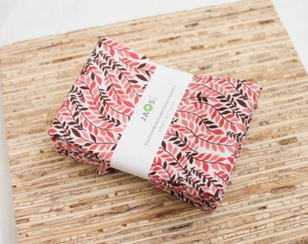 Large Cloth Napkins - Set of 4 - (N1787) - Leaves Modern Reusable Fabric Napkins