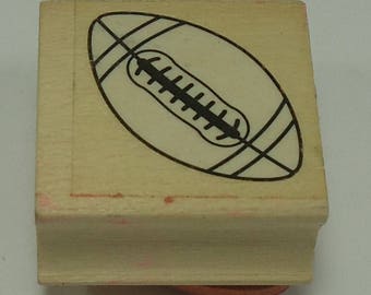 Football Wood Mounted Rubber Stamp