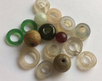 Vintage African Glass Trade Beads - Assorted RIngs and Beads