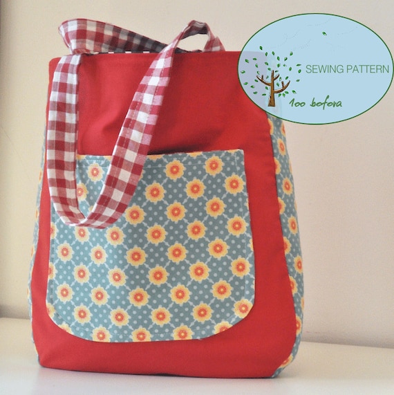 Rounded Tote Bag Sewing PatternRounded bottom tote bagEasy