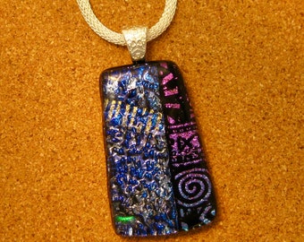 Dichroic Glass Pendant - Dichroic Jewelry - Fused Glass Pendant - Fused Glass Jewelry - Dichroic Necklace - Fused Glass Necklace