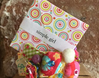 Fabric cuff bracelet
