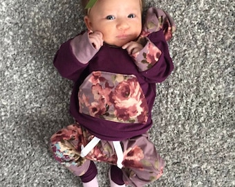 Baby Girl Outfit Baby Girl Clothes Floral Print Baby