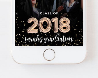 Snapchat Geofilter Graduation, Geofilter Party, Graduation Party, Graduation Geofilter, Graduation Filter, Class of 2018