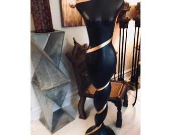art nouveau black gold mannequin art