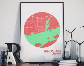 Kingston, Ontario City Map Print