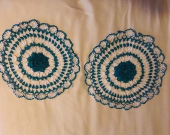 Handmade crochet doilies