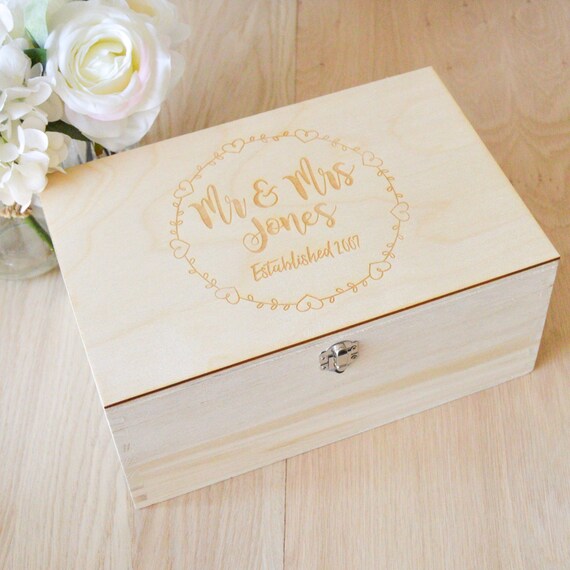  Wedding  Memory  Box  Wedding  Keepsake  Box  Anniversary  Gift 