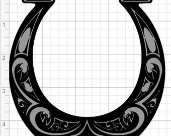 Celtic Horseshoe Design SVG pdf eps dxf Studio 3 Cut Files
