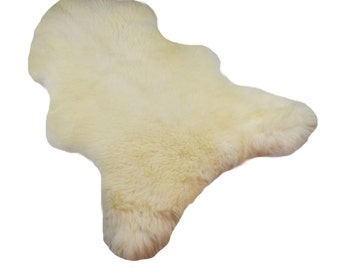Naturasan zalea piel de oveja, pelo largo, blanco lana color natural
