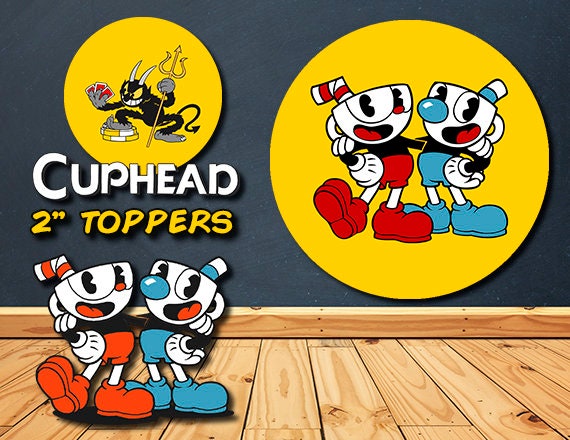 CUPHEAD toppers Cuphead Party Decoration Instant Download