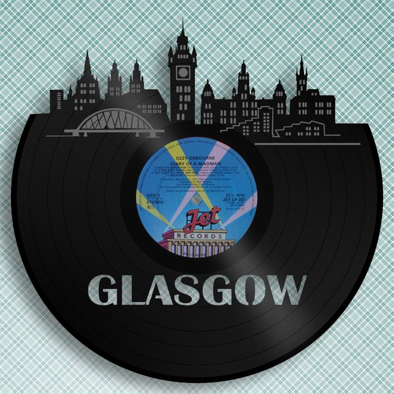 Deco Art Glasgow Skyline Wall Decor Scottish Gifts Retro