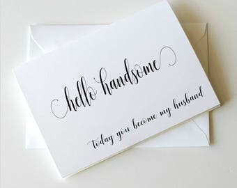 To my Groom on our wedding day Card, To my Groom Card, Wedding Day Card Groom _ Simplicity Collection_ HON02
