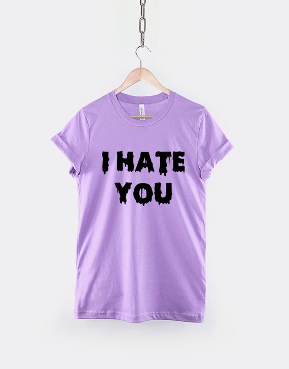 Pastel Goth Shirt I Hate You Pastel Goth Clothing Purple