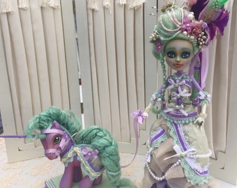 OOAK art doll marie antoinette roccoco monster high repaint Twyla custom