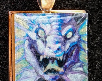 OOAK Black Dragon pendant