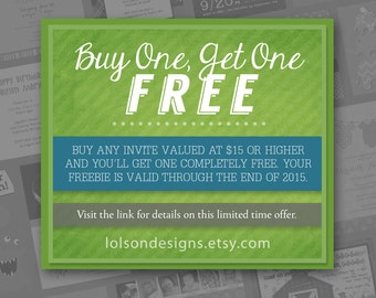 BOGO Sale 2015