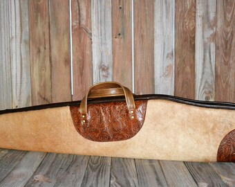 Hair On Hide Leather Scoped Rifle Case HSR-150