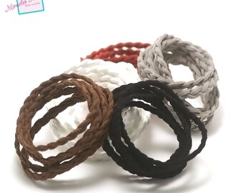 5 x 1 m "braided" Suede, 5 x 2, 5 mm, color matching