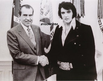 The President and The King Elvis Presley Richard Nixon White House Poster Art Photo 11x14