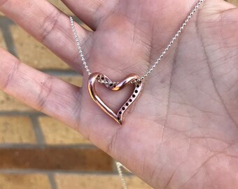 All My Love. Copper Heart Pendant