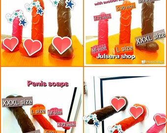 Penis soap with suction cup. 3 sizes. Huge penis. Any color. Willy. Bachelorette party dick, funny gift, bride to be hen party joke sex game