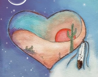 Desert Heart Greeting Card