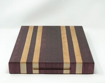 Cutting board - handmade, hardwood | purple heart + maple