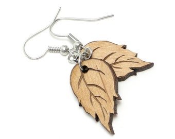 Birch Leaf Earrings, Autumn Leaf Earring, Fall Leaf Earring
