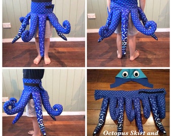 Customised Octopus Costume Octopus Skirt and Hood