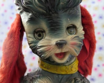 Edward Mobley Poodle, 1960 Bon Bon, arrow rubber and plastics corp. squeak rubber toy