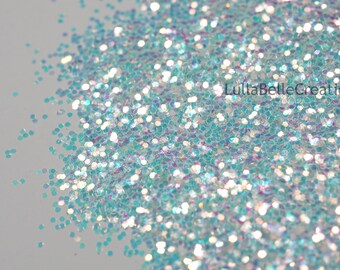 1mm Iridescent Blue Hexagon Glitter, Iridescent Nail Art Glitter, Resin Craft Glitter