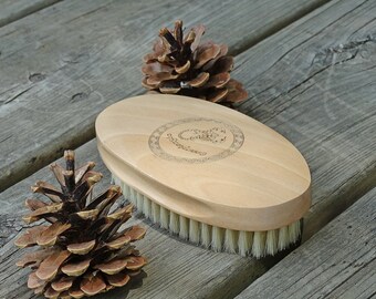 360 WAVE BRUSH: King Scorpion 360 Wave Brush - (soft) Boar Bristle - UNISEX - Oval Palm Hair Brush Also Great on Beards