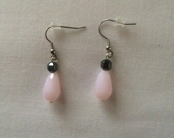 fancy pink pierced earrings