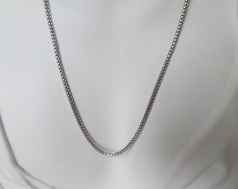 Sterling silver necklace chain for men or women, 18 inches
