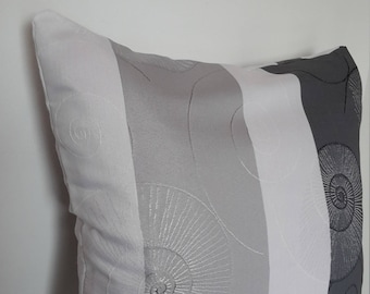 Gray and white pillow cover; 40x40cm