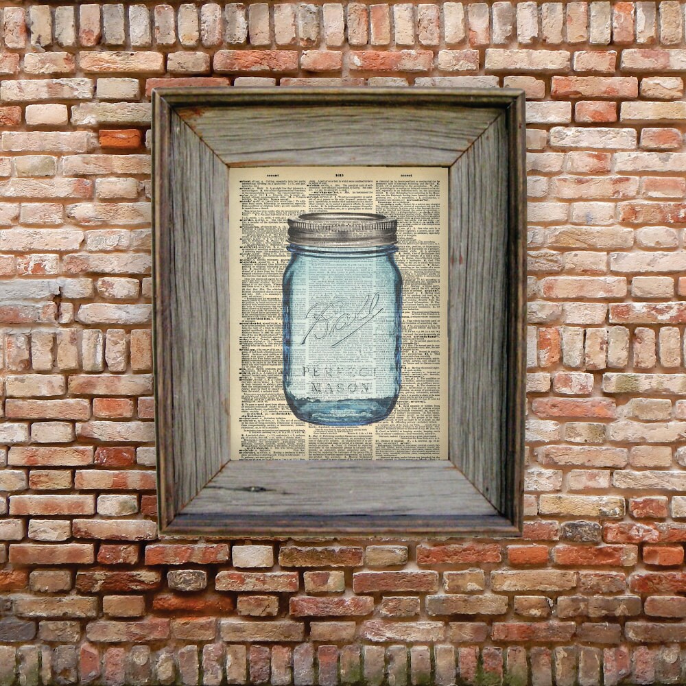 Mason Jar Dictionary Art Print. Available in 8 x 10 6 x 9