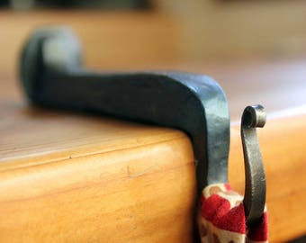 Railroad Spike Stocking Hook for Mantle