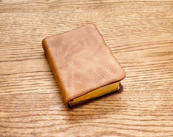 Full Grain Cowhide Leather Bible, NKJV Large Print Compact