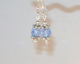 Aquamarine Swarovski Crystal Earrings