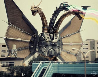 10"x8" Print of MyKaiju Toy Photography Mecha King Ghidorah (1991)