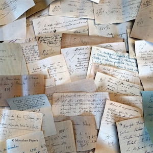 Antique French Calligraphy/Script bundles of assorted 20 pieces - Ephemera - Scrap booking - Antique - Decoupage - France - French