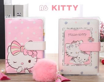 Hello Kitty A6 Personal Size Planner Faux Leather Filofax Style Agenda Organizer Diary 6 Ring