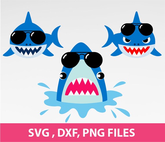 Shark SVG shark with sunglasses Svg Jaws svg. DXF PNG