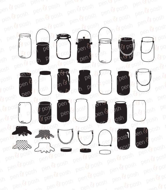 Mason Jar SVG Jar SVG Mason Jar Cut File for Cricut and