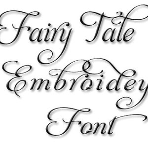 Fairy Tale Embroidery Font - INSTANT DOWNLOAD